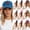 Blue, variant on Distressed Baseball Cap Unisex Adjustable Hat Canada Day Patriotic Print Washed Casual Daily Wear One Size