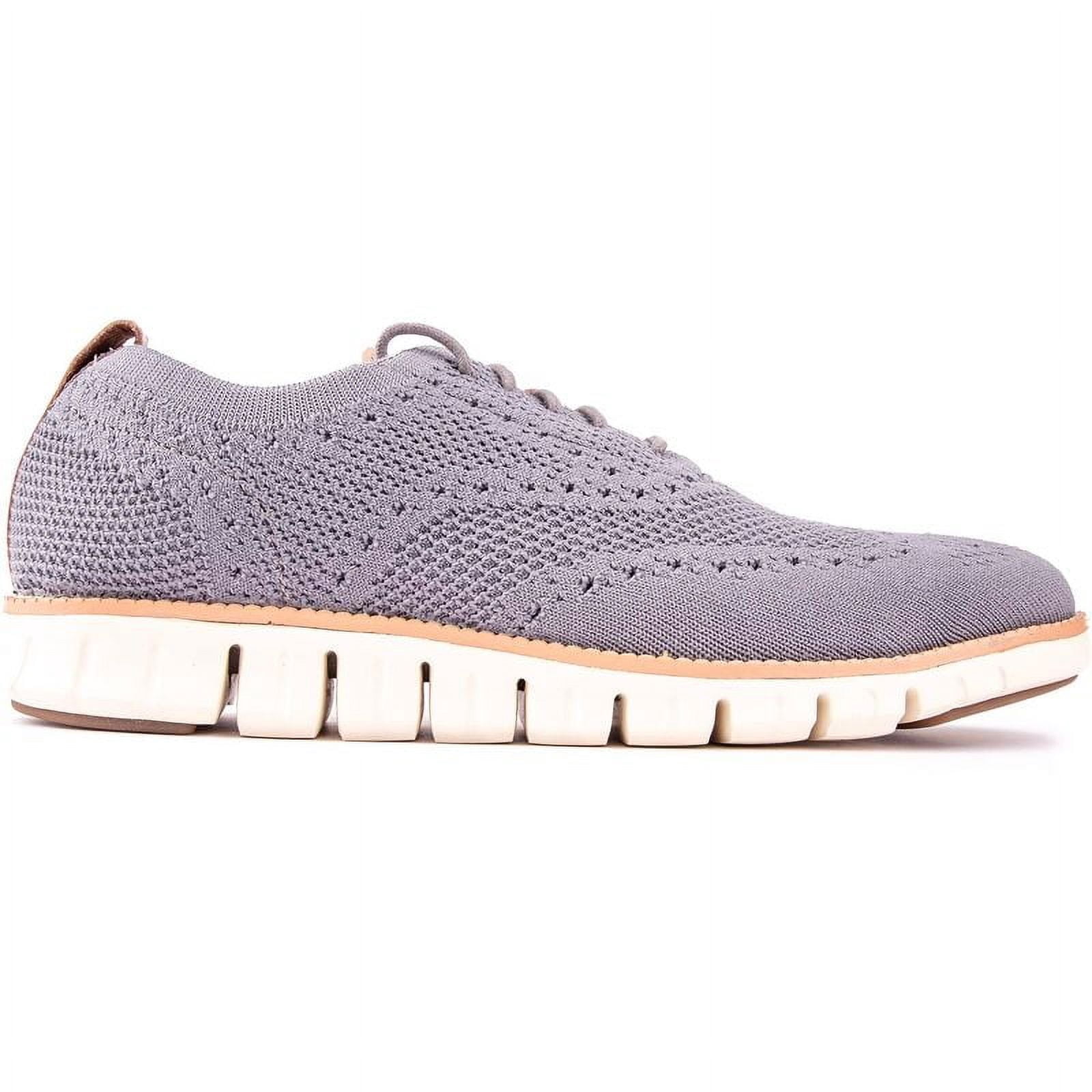 Cole Haan Light Gray Knit Lace-Up Oxford Cole Haan 2.0 Zerogrand Stitchlite Shoe Stone Grey Men Size  main image 2