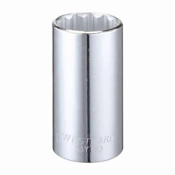 Westward Socket, Steel, Chrome, 1 in 53YT83
