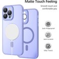 thumbnail image 4 of AIR-iPhone 12 Pro Max Case Magnetic, Phone Case iPhone 12 Pro Max Magnetic Slim Thin Translucent Matte Back Shockproof Anti-Yellow Protective Cover Case for iPhone 12 Pro Max Light Purple, 4 of 4