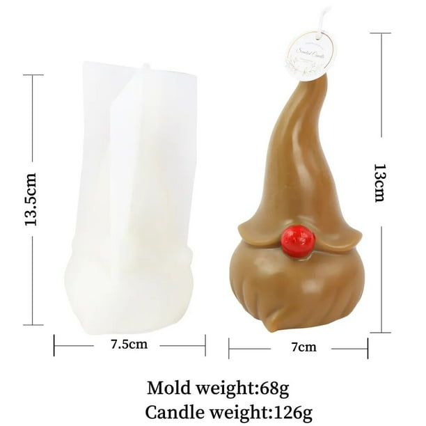 Molde de cera de árbol de Navidad para decoración del hogar, vela perfumada hecha a mano de silicona, DIY, yeso, resina, adorno