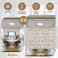 thumbnail image 6 of Farmhouse Khaki Window Privacy Film, Vintage Flower Leaf Botanical Plant Static Cling UV Sun Blocking Tint Film Heat Control Windows Films for Bedroom Bathroom, Window Stickers 35.4"x78.7", 6 of 8