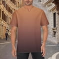 thumbnail image 1 of Men's V Neck T Shirt 100% Polyester Gradient Color Short Sleeve Loose Fit Sport Topthe Provided, 1 of 6