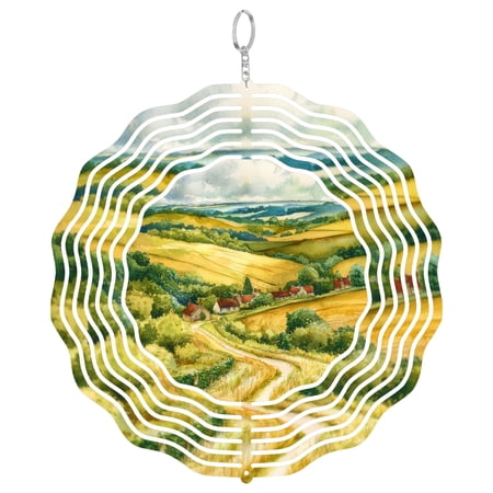 South Downs Way 3D Wind Spinner Laser Cut Metal Hanging Ornament Patio Decor UK National Park Gift