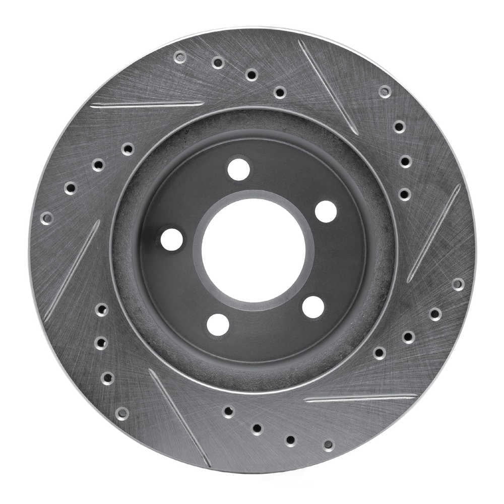 Dynamic Friction Company 631-56009L DFC Brake Rotor - Drilled And Slotted - Silver