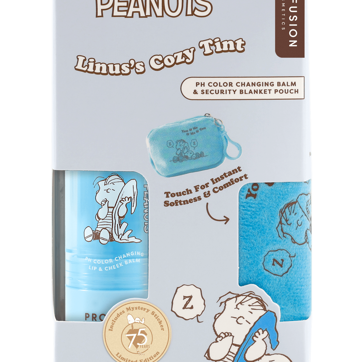 Profusion Cosmetics Peanuts 75th Linus’s Cozy Tint PH Color Changing Lip Balm