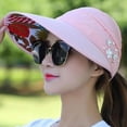 thumbnail image 6 of Fashion Womens Ladies Summer Vacation Wide Brim Foldable Sun Hat Anti-UV Beach Visor Caps Casual Hats, 6 of 9