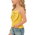thumbnail image 7 of Miluxas Girl Summer Bow Tie Front Tank Top Sweetheart Neckline Sleeveless Backless Cute Cami Going Out Tops Yellow 1-2Years, 7 of 7