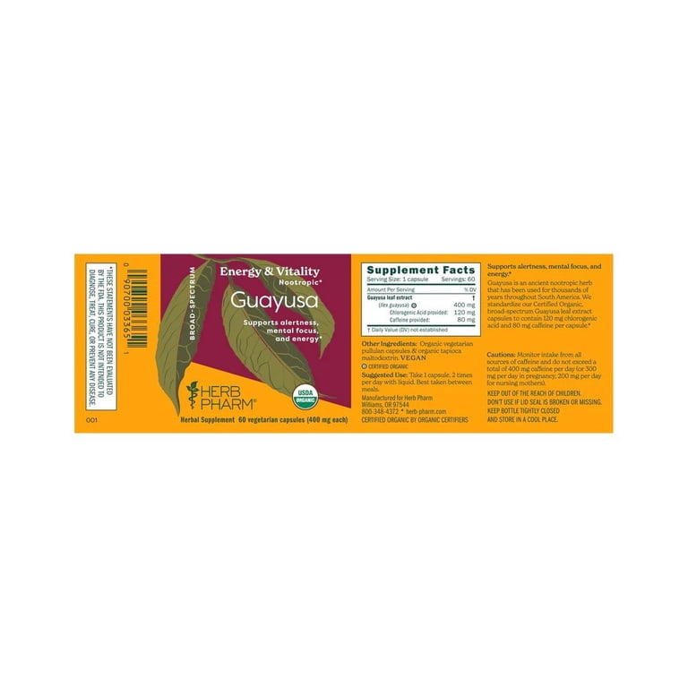 guayusa glp 1 Herb Pharm - Guayusa Og2 Enrgy Vitalty