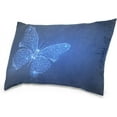 thumbnail image 2 of Butterfly On Network Hud Velvet Oblong Lumbar Plush Throw Pillow Cover/Shams Cushion Case - 20x26in - Decorative Invisible Zipper Design for Couch Sofa Pillowcase Only, 2 of 7