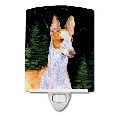 

Caroline s Treasures SS8495CNL Starry Night Ibizan Hound Ceramic Night Light 6x4x3 multicolor