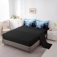 thumbnail image 5 of jejeloiu Wild Flying Animal 7-Piece Bedding Comforter Set,Rustic Woodland Pine King Bedding Sets,Blue White Bed Sheets For Adult,Ultra Soft Home Decor Reversible, 5 of 8