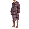 thumbnail image 3 of Ashford & Brooks Mens Flannel Plaid Long Sleep Shirt Henley Nightshirt, 3 of 5