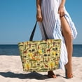thumbnail image 6 of Xecao Ethnic African for versatile beach bag for women includes zipper pockets and waterproof material, ideal for vacations and adventures., 6 of 7