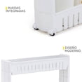 thumbnail image 3 of carrito organizador con ruedas de 4 niveles blanco, 3 of 6