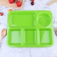 thumbnail image 6 of HOMOBABE Plastic Separating Dish with Divided Compartments Antifall Rice Tray for Eating Assorted Color 3pcs, 6 of 6