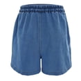 thumbnail image 5 of OGLCCG Jean Shorts for Girls Teens Elastic Waisted Denim Shorts with Pockets Baggy Lightweight Summer Shorts 5-15 Years, 5 of 6