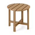 thumbnail image 2 of Aimee Lii Set of 2 18 Inch Round Weather-Resistant Adirondack Side Tables, Patio Furniture for Outdoor Garden Backyard Pool Deck-Brown, 2 of 9