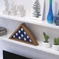 thumbnail image 4 of Flash Furniture Sheehan Collection Weathered Brown Wood Rustic Flag Case, 4 of 12