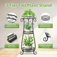 thumbnail image 3 of Metal & Wood Plant Stand Indoor & Outdoor Multi Levels lbs Capacity, 3 of 7