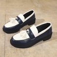 thumbnail image 6 of EliteGoogv Womens Tassel Loafers Low Heel Slip On Comfortable Walking Shoes For Women Casual Daily Footwear US:8.5, 6 of 9