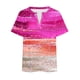 thumbnail image 5 of Fiudx Liquidación de Ahorros de Verano Blusas de Talla Grande para Mujer, Blusa con Cuello En V, Blusa Informal Holgada de Manga Corta de Verano, 5 of 5
