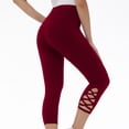 thumbnail image 5 of WQQZJJ Women's Yoga Fitness Pants Summer High Waist Solid Color Slim Leggings Comfortable Soft Cycling Running Capri Pants, 5 of 8