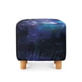 thumbnail image 2 of Jiueut Wolf Star Galaxy Print Square Ottoman Cover Stretch Folding Storage Bench Ottoman Cover Footrest Stool Slipcover Footstool Protector Cover with Elastic Bottom, 2 of 7