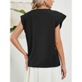 thumbnail image 3 of jinghuiyue Cap Sleeve Tank Tops for Women Causal Summer Basic Tee Shirts Loose Fit Crew Neck Fashion Blouses XL, 3 of 8