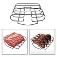 thumbnail image 1 of Parrillas de costillas negras para fumar, parrilla para asar BBQ, para ahumador de gas Parrilla de carbón Parrilla antiadherente para asar a la parril Macarena Parrilla de filete de costilla de hierro, 1 of 8
