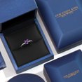 thumbnail image 5 of Gem Stone King 14K White Gold Purple Amethyst Solitaire Engagement Ring for Women | 0.42 Cttw | Heart Shape 5MM | Gemstone February Birthstone | Size 8, 5 of 6
