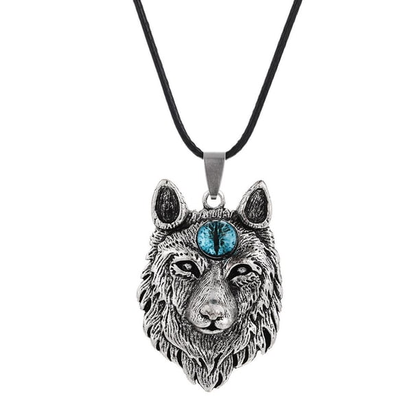 ONEFINITY Collar De Lobo De Plata De Ley 925 Con Colgante De