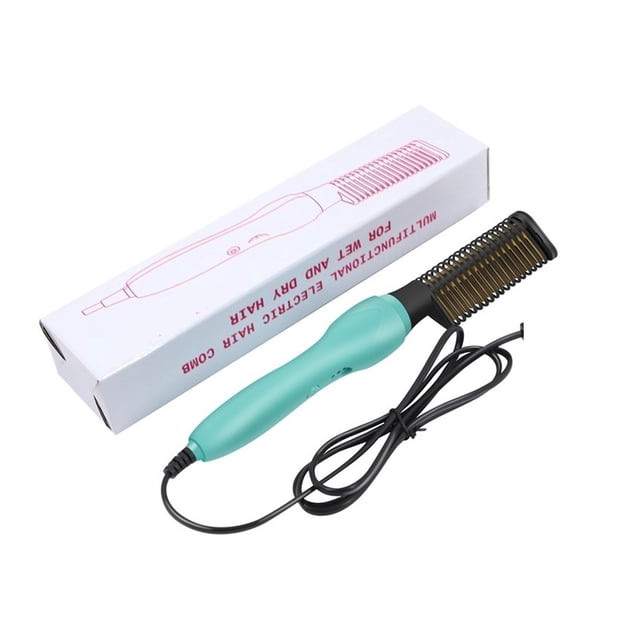 2 In 1 Hair Straightener Brush Professional Hot Comb Straightener For Wigs Hair Curler Straightener Comb Styling Tools