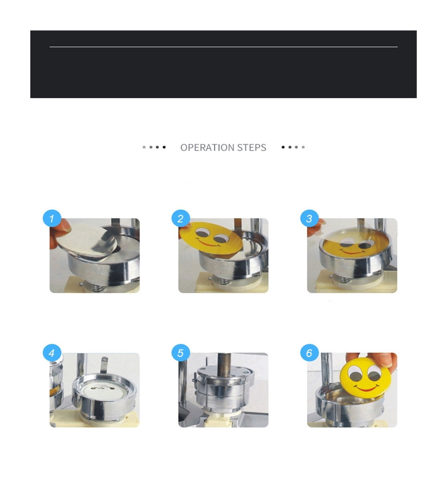 25MM-75MM Badge Button Maker Die Punching Mould Round Interchangeable Die Mould Badge Machine Accessories ,Easy Pressing