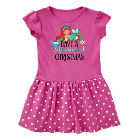 

Inktastic Have a Mermaid Christmas with Crab and Seashell Gift Baby Girl Dress