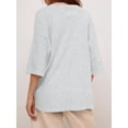 thumbnail image 6 of Crew Neck Half Sleeve Women Loose Solid Color T-shirt Tops, 6 of 7