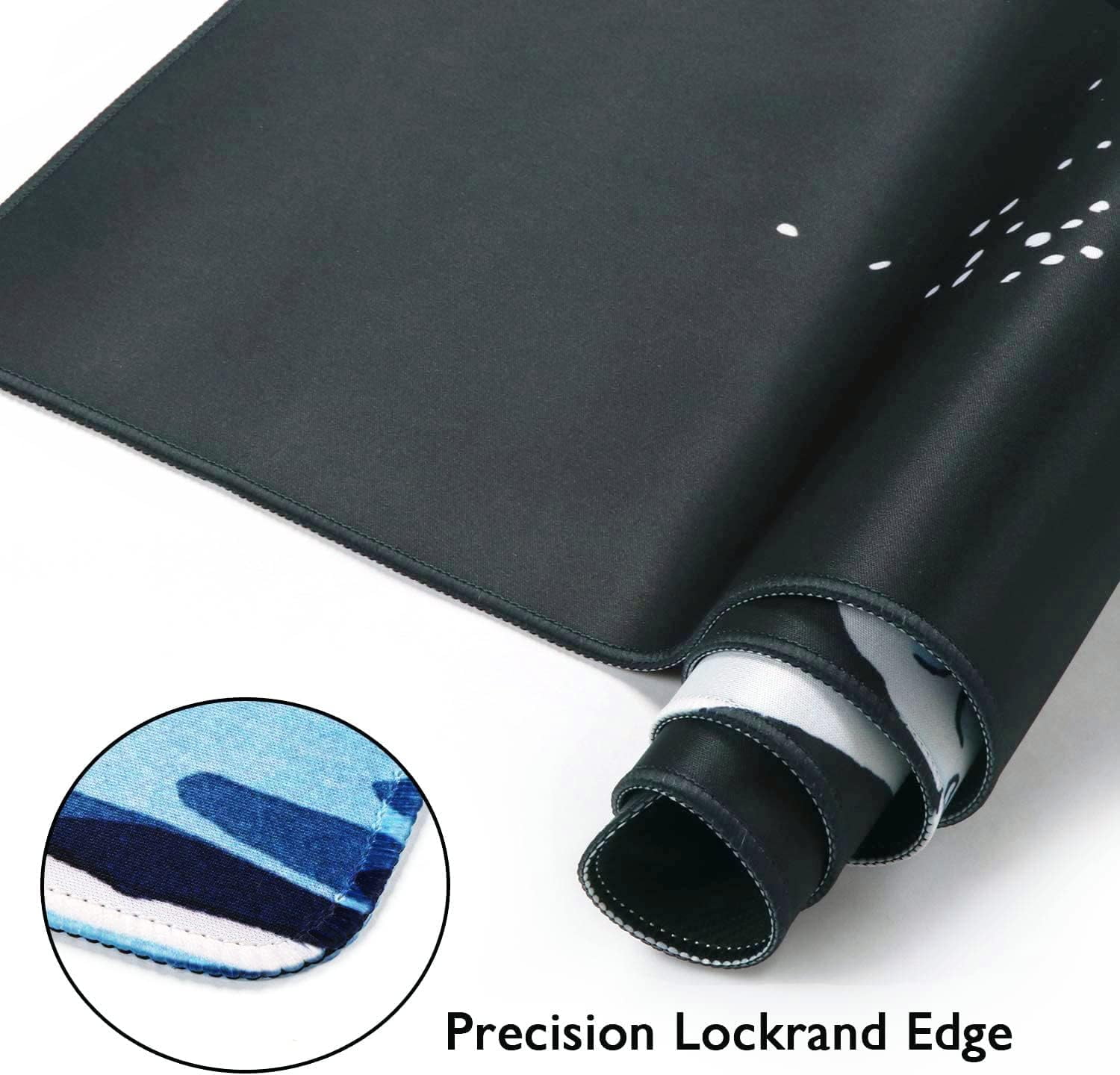 Japanese Sea Wave Large Mouse Pad, Extended Gaming Mouse Pad, Non-Slip Water-Resistant Rubber Base Desk Mat, 35.1x15.75inch XXL Large Anime Mouse Pad for Desk Computer