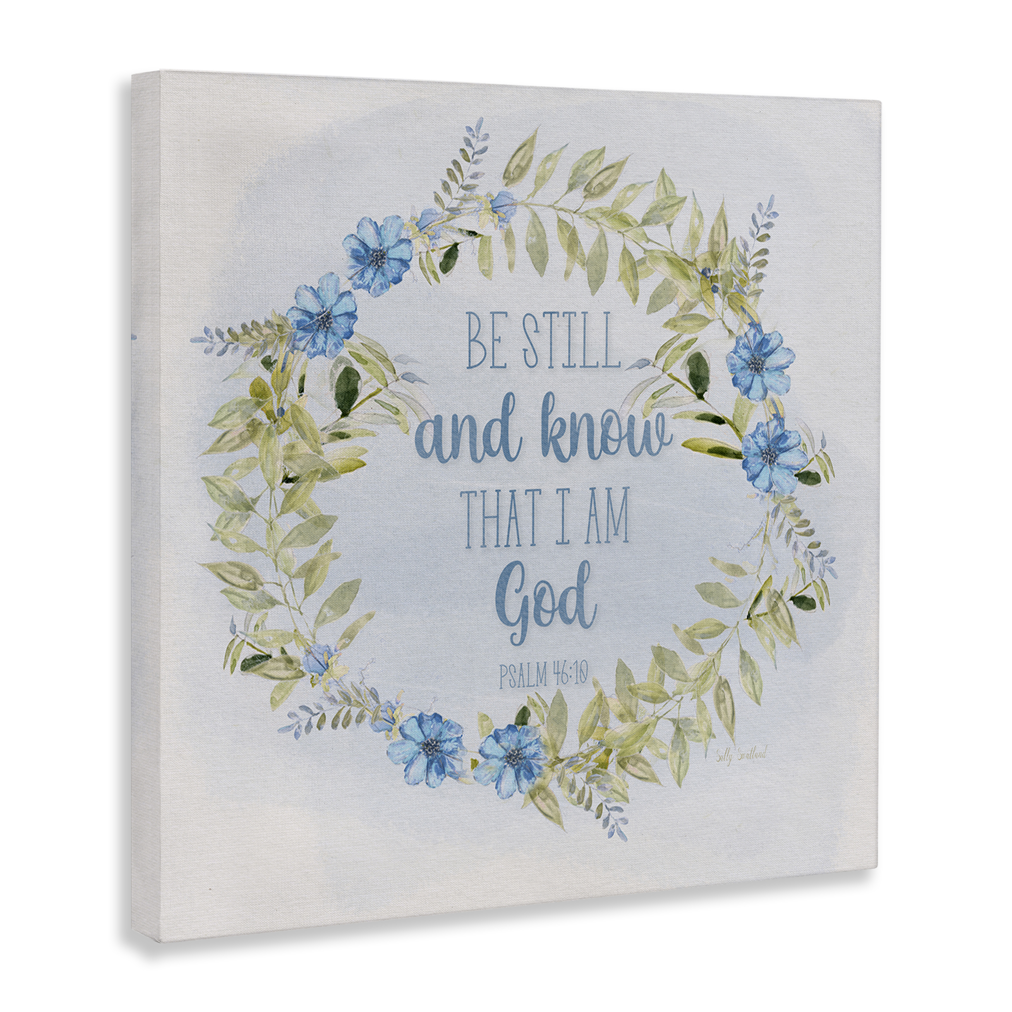 Stupell Industries Know I Am God Phrase Religious & Spiritual Painting Wrapped Canvas Art Print Wall Art, 24 x 24