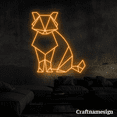 thumbnail image 2 of Craftnamesign Cat Geometric Neon Sign for Bedroom Kid Room Living Room Wall Decor, 2 of 5