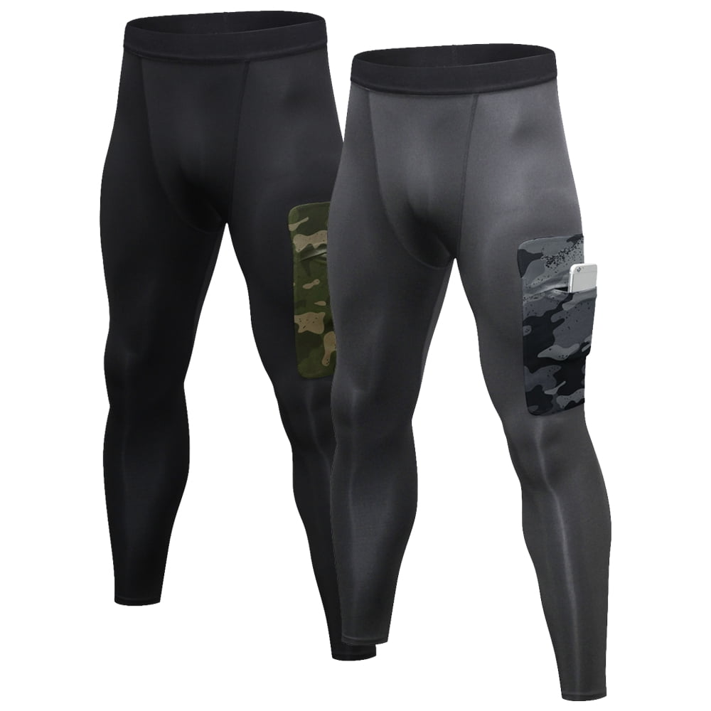 Amdohai 2 Pack Men Compression Pants Quick Dry Sports Fitness Workout Running Jogging Baselayer Leggings Tights Other S