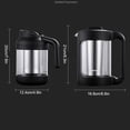 thumbnail image 4 of Bearachild Cafetera de té resistente al calor a prueba de fugas sellada reutilizable lavable desmontable antideslizante PP cafetera con asa Teteras 1100ML, 4 of 6