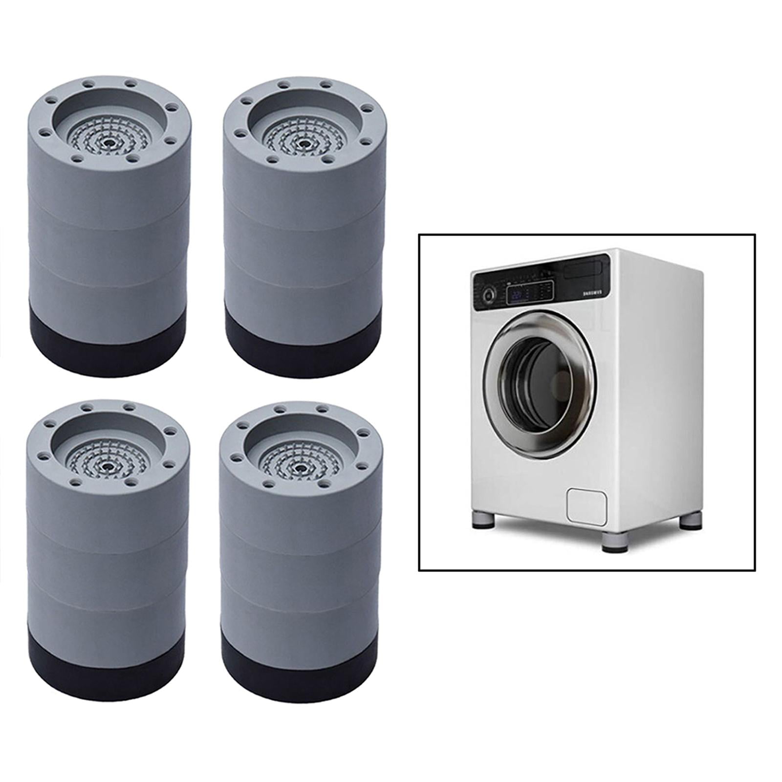 WLPZXP 4Pc Anti Vibration Pads Washer & Dryer Pedestals Fit All Machines Protects Floor Gray 8.5cm