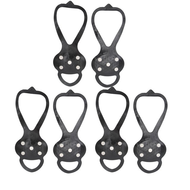 Ice Cleats, Stainless Steel Stud Black Traction Cleats Anti Slip For Hiking For Men