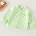 thumbnail image 2 of Odeerbi Toddler Boys Girls Cardigan Sweater Cotton Knit Sweater Cardigan Fall Winter Embroidered Bear Knitted Cardigan New Children's Clothing Sweater Coat Green, 2 of 4