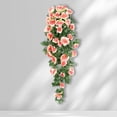thumbnail image 7 of Simulated Rose Wall Hanging Set | Artificial Flowers Rattan Decor | White Red Green Purple Pink | 35cm Fake Roses with Iron Planter | Home Garden Mall Decorations, 7 of 7