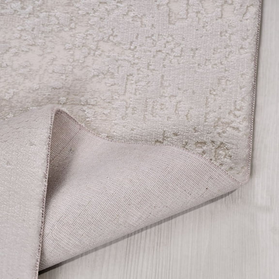 Cream Modern Acrylic Area Rugs for Living Room Jacquard Textured Modern Rugs Soft Geometric Rug for Bedroom Mid Century Washable Rug Non-Slip Bohemian Perfect for Dining Room Office