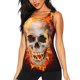 thumbnail image 1 of Fotbe Satanic Skull Blusas Sin Mangas para Mujer – Estilo Casual, Corte Suelto, Slim-Fit, Cuello Redondo Deportivo, Tops de Verano para Gimnasio y Yoga-XX-Large, 1 of 7