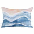 thumbnail image 2 of Blue Coastal Beach Throw Pillow Cover, Pillowcase Protectors with Zipper, Breathable Decorative Lumbar Pillow Case Cover, Modern Oil Painting Nautical Pillow Shams for Couch Sofa 16x24Inch, 2 of 8