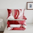 thumbnail image 5 of Homewish Fluid Ink Geometric Full Size Comforter Sets,Aesthetic Geometric Bedding Comforter Set,Red,Light Gray Reversible,3pcs,1 Comforter and 2 Pillowcases, 5 of 7