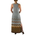 thumbnail image 2 of Womens Boho Maxi Striped Chevron Print Scoop Neck Tank Dress, 2 of 3